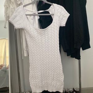 Cable Mini Dress in White